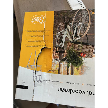 Steco Transport voordrager Original voor fietsen volwassenen - wit - Kapotte verpakking