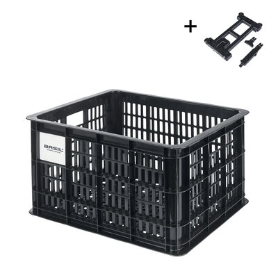 Basil Fietskrat Crate M 29,5L Black MIK 2.0