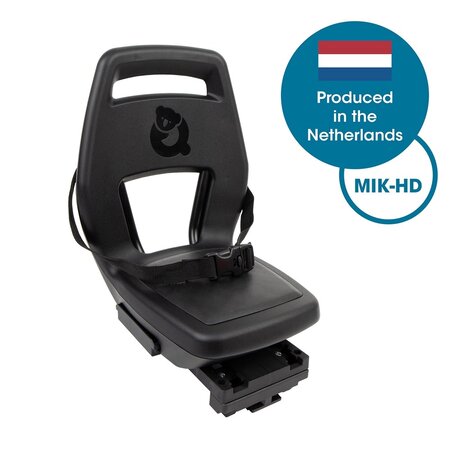 Qibbel 6+ Junior Seat MIK-HD compleet  -Black - met voetsteunen