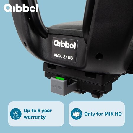 Qibbel 6+ Junior Seat MIK-HD compleet  -Grey - met voetsteunen