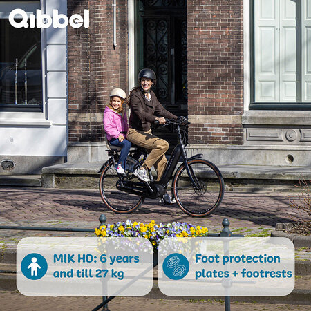 Qibbel 6+ Junior Seat MIK-HD compleet  -Grey - met voetsteunen