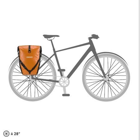 Ortlieb Back-Roller Classic QL 2.1 Oranje/Zwart 40L - Set van twee tassen