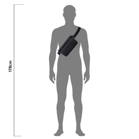 Ortlieb Sling-Bag Metrosphere 3L Black Embossed