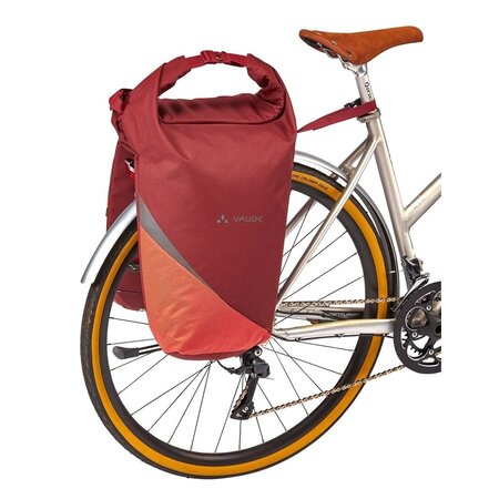 Vaude Dubbele fietstas Road Master Urban 38L Dark Cherry