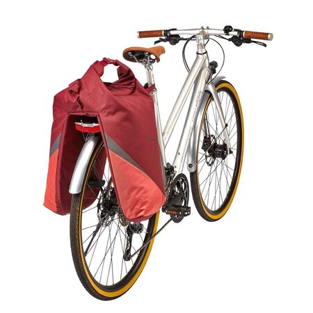 Vaude Dubbele fietstas Road Master Urban 38L Dark Cherry