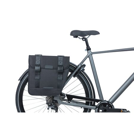 Basil Dubbele Fietstas Tour MIK 2.0 28L Zwart