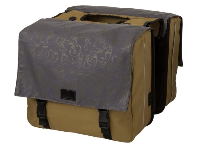 Dubbele fietstas Livia Olijfgroen 33L