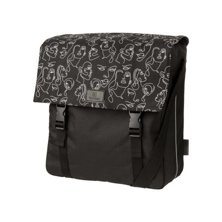 FastRider Enkele fietstas Shopper Livia Trend Zwart 17L