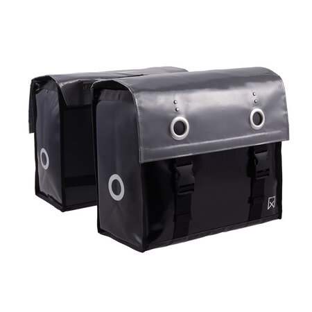 Willex Dubbele fietstas Bisonyl 52L Grijs/Zwart