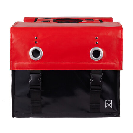 Willex Dubbele fietstas Bisonyl 52L Rood/Zwart