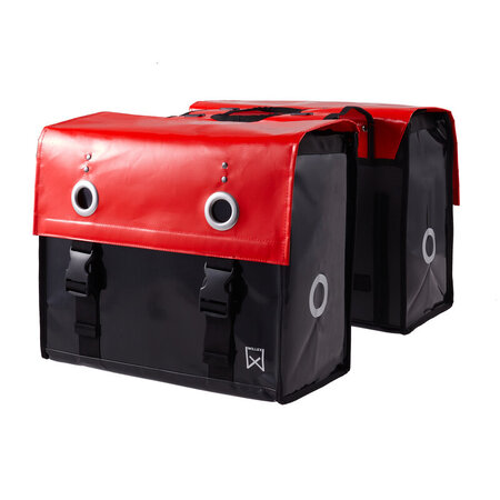 Willex Dubbele fietstas Bisonyl 52L Rood/Zwart