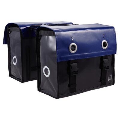 Willex Dubbele fietstas Bisonyl 52L Blauw/Zwart