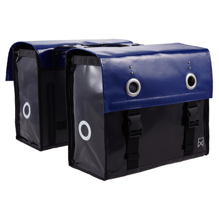Willex Dubbele fietstas Bisonyl 52L Blauw/Zwart