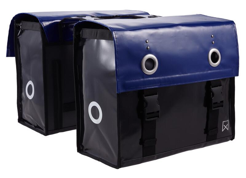 Dubbele fietstas Bisonyl 52L Blauw/Zwart