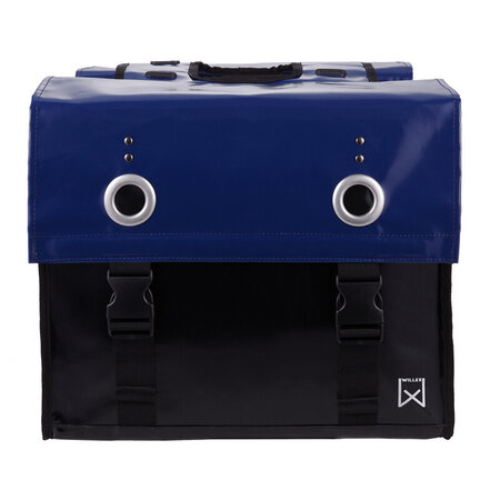 Willex Dubbele fietstas Bisonyl 52L Blauw/Zwart