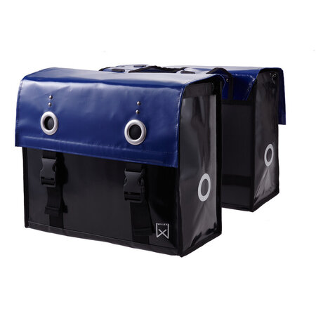 Willex Dubbele fietstas Bisonyl 52L Blauw/Zwart