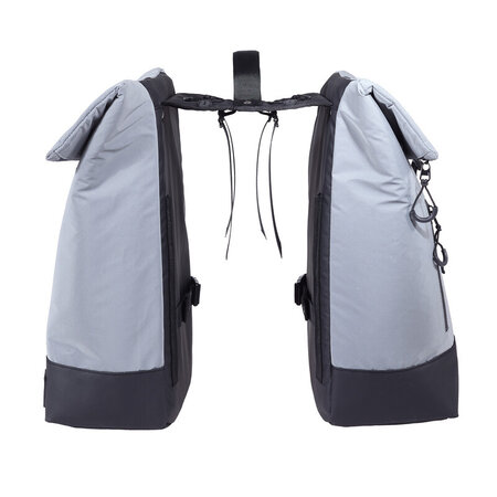 Willex Dubbele Fietstas Reflecterend 34L Grijs