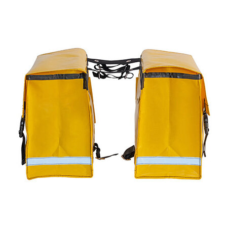 Beck Dubbele fietstas Nostalgic 52L Yellow
