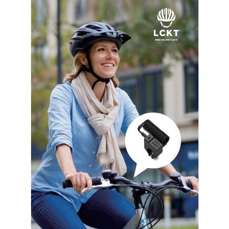 LCKT Kabelcijferslot voor fietshelmen met houder
