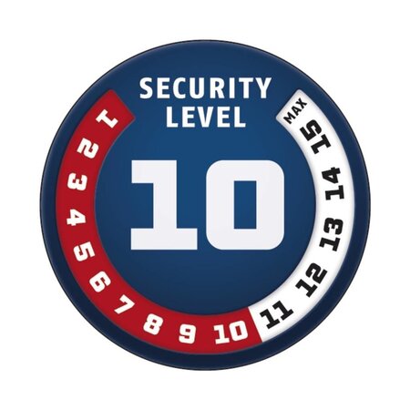 ABUS Vouwslot Bordo Alarm 6000KA SH Xplus 90 cm Zwart - inclusief slothouder