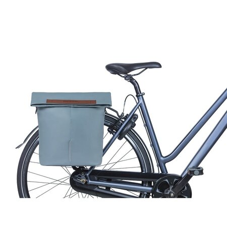 Basil Enkele fietstas City Shopper MIK Hooks 16L Graphite Blue