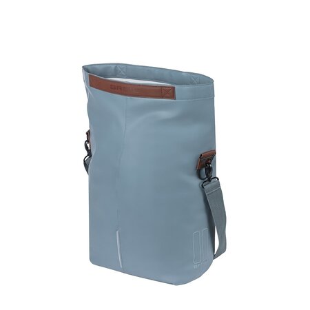 Basil Enkele fietstas City Shopper MIK Hooks 16L Graphite Blue