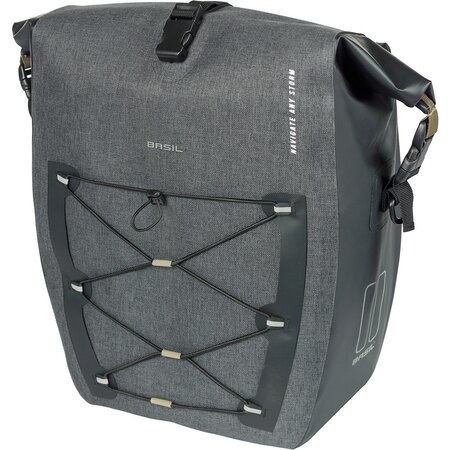 Basil Enkele Fietstas Navigator Storm MIK Hooks L 25-31L Zwart - Waterdicht