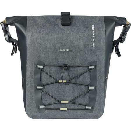Basil Enkele Fietstas Navigator Storm MIK Hooks M 12-15L Zwart - Waterdicht