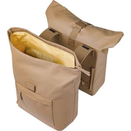 Basil Dubbele fietstas Brooklyn MIK 2.0 41L Zand