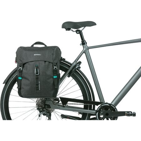 Basil Enkele fietstas Discovery 365D L MIK Hooks 20L Zwart Melee