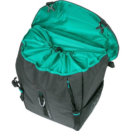 Basil Enkele fietstas Discovery 365D L MIK Hooks 20L Zwart Melee