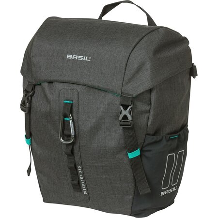 Basil Enkele fietstas Discovery 365D M MIK Hooks 9L Zwart Melee