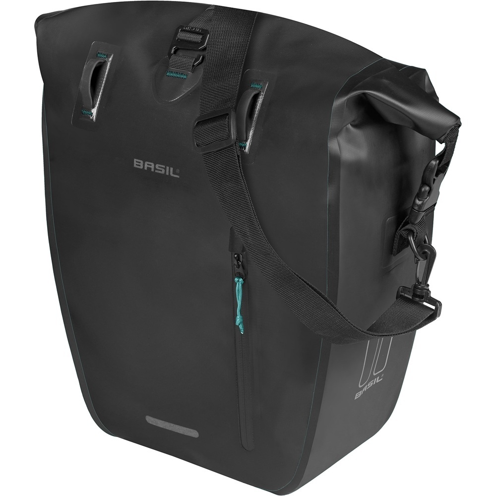 Enkele Fietstas Rivo Tarpaulin L MIK Hooks 25-31L Zwart