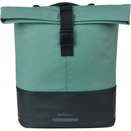Basil Dubbele Fietstas Cove MIK 2.0 28-32L Zilvergroen/Zwart