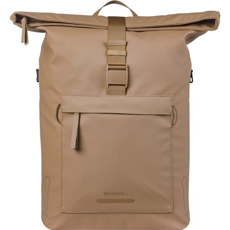 Basil Enkele fietstas Brooklyn MIK Hooks 17L Zand