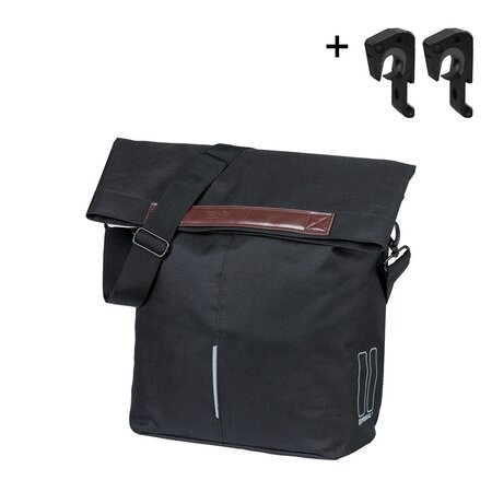 Basil Enkele fietstas City Shopper MIK Hooks 16L Black