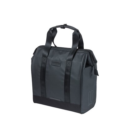 Basil Grand Tarpaulin Fietsshopper MIK Hooks 23L Zwart