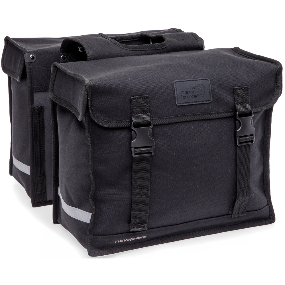 Dubbele Fietstas Deluxe 46L Zwart