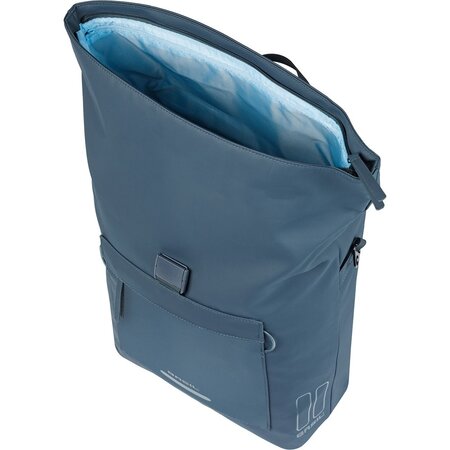 Basil Enkele fietstas Brooklyn MIK Hooks 17L Marineblauw