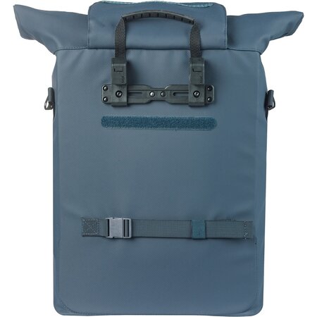 Basil Enkele fietstas Brooklyn MIK Hooks 17L Marineblauw