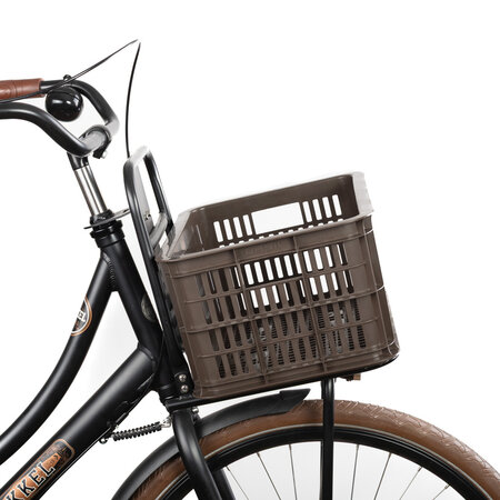 Basil Fietskrat Crate S 17,5L Brown voor MIK/Racktime
