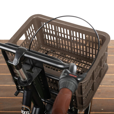 Basil Fietskrat Crate S 17,5L Brown voor MIK/Racktime