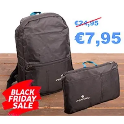 Ferrino Opvouwbare Rugzak 15L Zwart