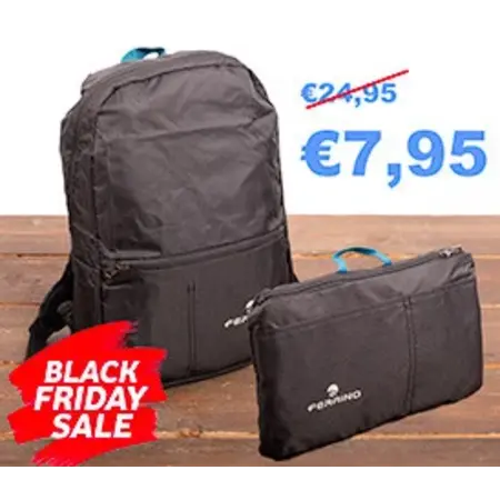 Ferrino Opvouwbare Rugzak 15L Zwart