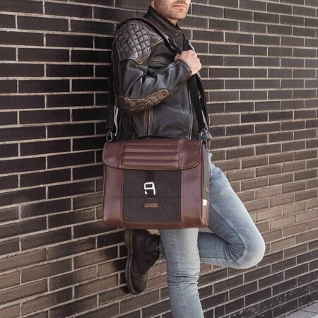 Shad Enkele Fietstas Genuine Office Bag 16L Brussels Chocolate