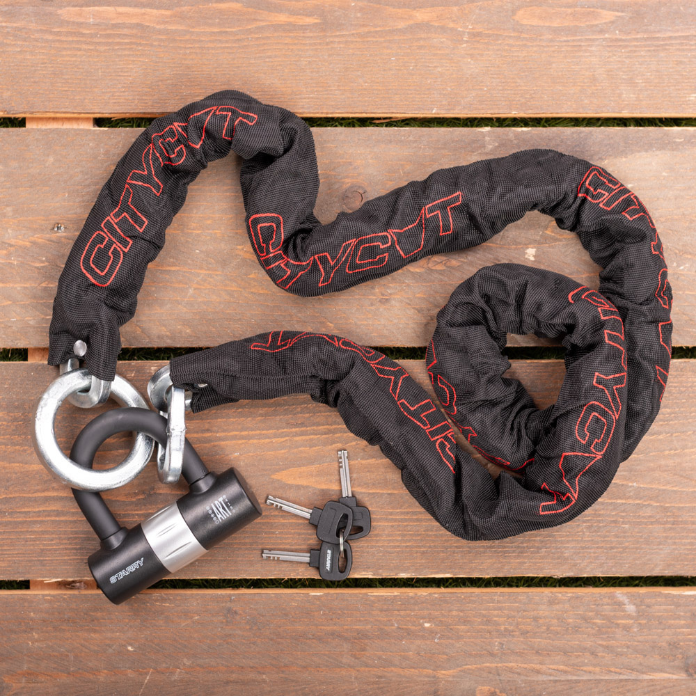 Citycat kettingslot + schijfremslot 180 cm ART-4