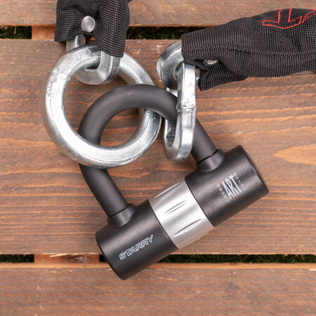 Starry Citycat kettingslot + schijfremslot 180 cm ART-4 - 10,5 mm met loop