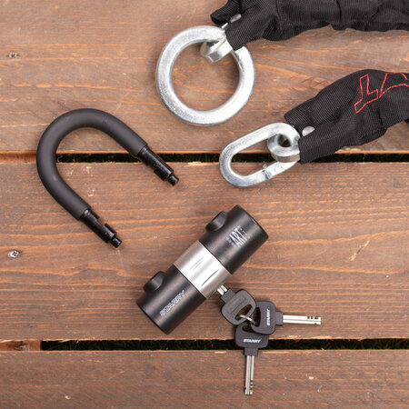 Starry Citycat kettingslot + schijfremslot 180 cm ART-4 - 10,5 mm met loop