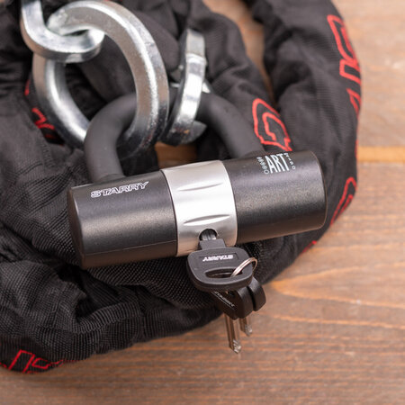 Starry Citycat kettingslot + schijfremslot 180 cm ART-4 - 10,5 mm met loop