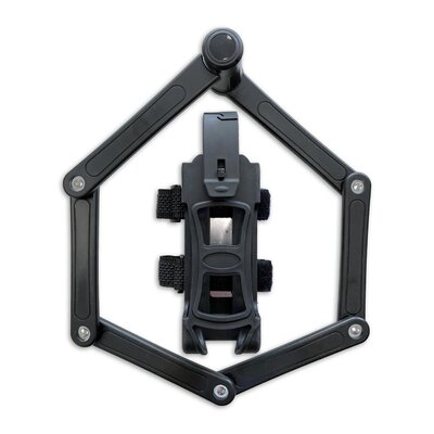 Lynx Vouwslot 85 cm Zwart met houder